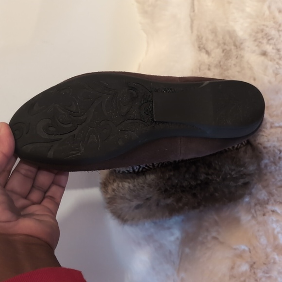 Martino| Vintage Brown Suede Boots With Rabbit Fur Details - Picture 5 of 10